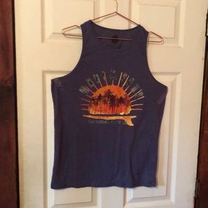 Maui & Sons Blue Graphic Tank Top Mens Medium M